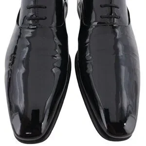 Magnanni Saks Fifth Ave Black Patent Leather Dress Shoes Men 11.5 Formal Oxfords Magnanni Saks Fifth Ave Black Patent Leather Dress Shoes Men  main image 2